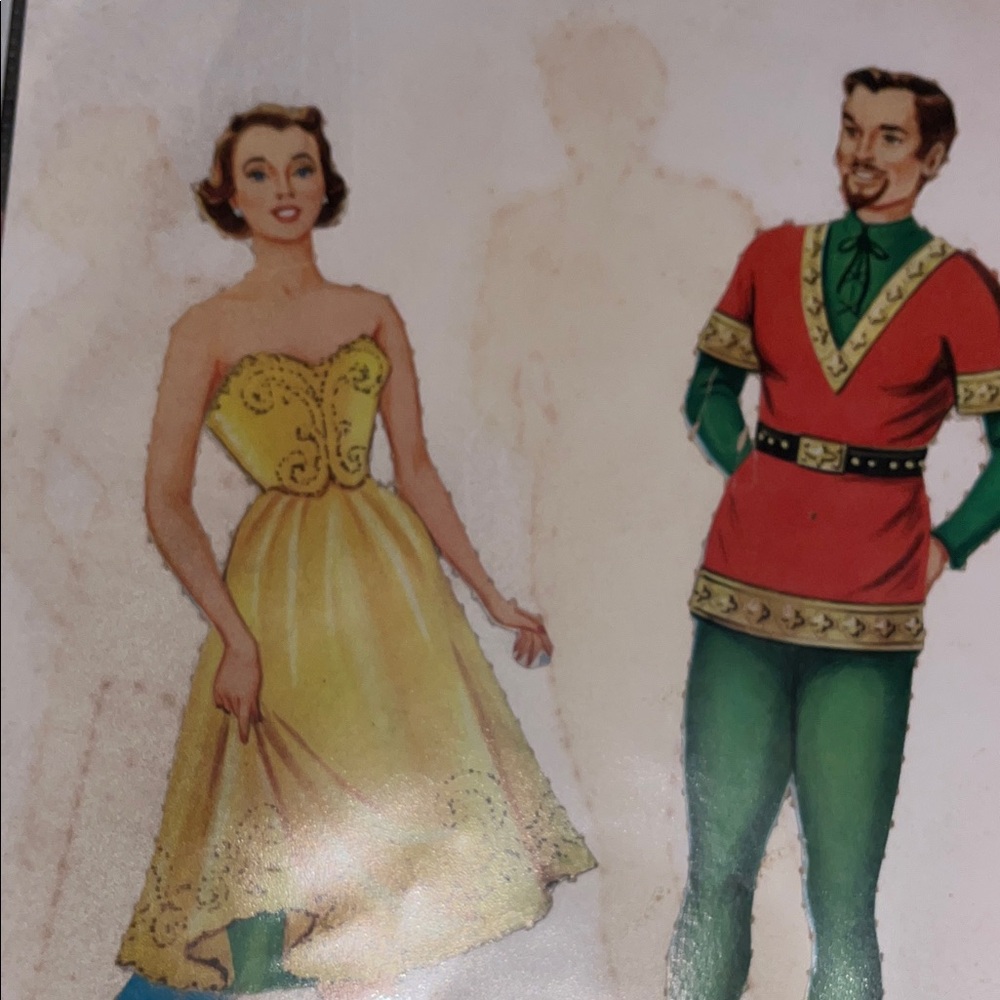 Barbie Vintage Style Yellow Dress Illustration Paperdolls Cut Outs